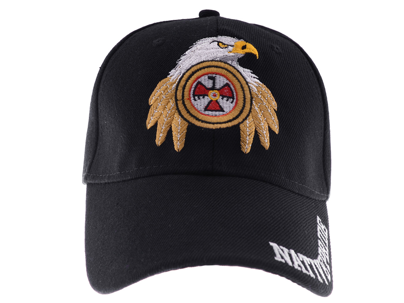 Anna-Kaci USA American Flag Patriotic Eagle Hawk Embossed 3D Adjustable Velcro Baseball Caps Hats