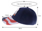 Anna-Kaci USA American Flag Patriotic Eagle Hawk Embossed 3D Adjustable Velcro Baseball Caps Hats