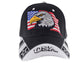 Anna-Kaci USA American Flag Patriotic Eagle Hawk Embossed 3D Adjustable Velcro Baseball Caps Hats