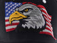 Anna-Kaci USA American Flag Patriotic Eagle Hawk Embossed 3D Adjustable Velcro Baseball Caps Hats