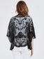 Womens Short Embroidered Lace Kimono Crop Cardigan with Half Sleeves