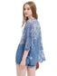 Womens Short Embroidered Lace Kimono Crop Cardigan with Half Sleeves