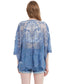 Womens Short Embroidered Lace Kimono Crop Cardigan with Half Sleeves