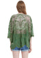 Short Embroidered Lace Kimono Crop Cardigan with Half Sleeves