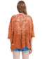 Short Embroidered Lace Kimono Crop Cardigan with Half Sleeves