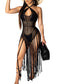 Halter Crochet Tassel Swimwear Beach Dress Bikini Cover Up