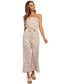 Off Shoulder Floral Wide Leg Chiffon Jumpsuit Romper