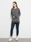 Long Sleeve Round Neck Casual T Shirts Blouses Sweatshirts Tunic Tops with Pocket