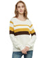 Long Sleeve Color Block Striped Casual Pullover Sweater