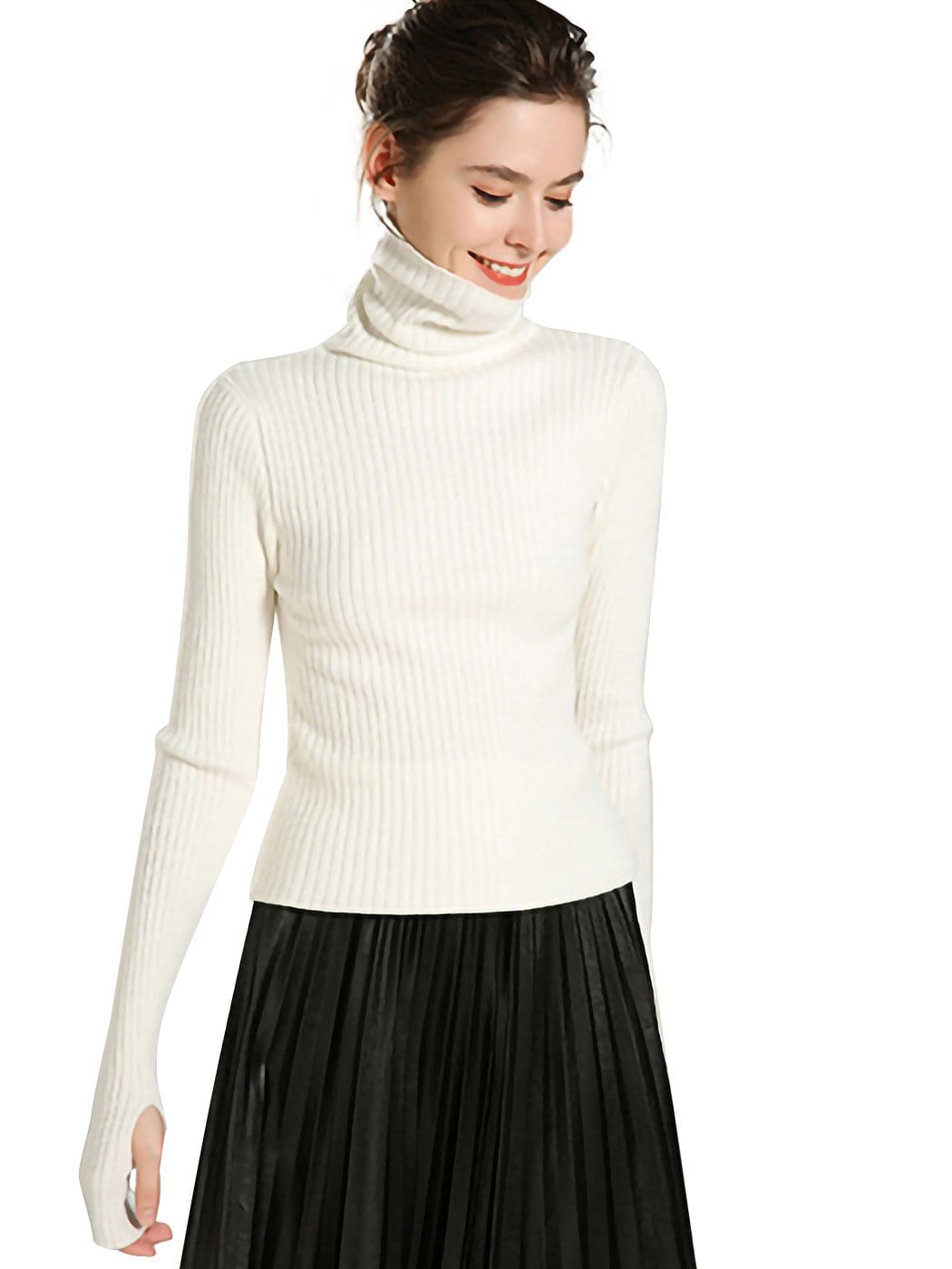 Classic Stretchable Lightweight Long Sleeve Slim Turtleneck Sweater