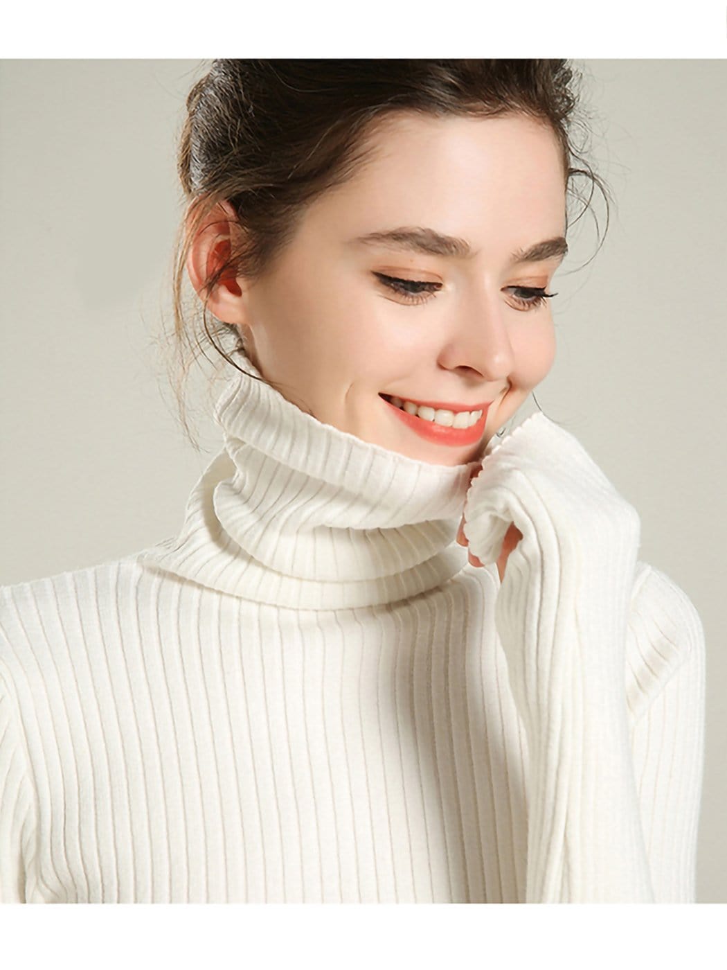 Classic Stretchable Lightweight Long Sleeve Slim Turtleneck Sweater