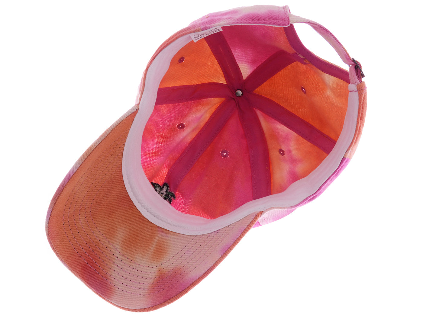 Anna-Kaci Unisex Tie Dyed Adjustable Baseball Caps Embroidery Pattern Cotton Washed Dad Hat