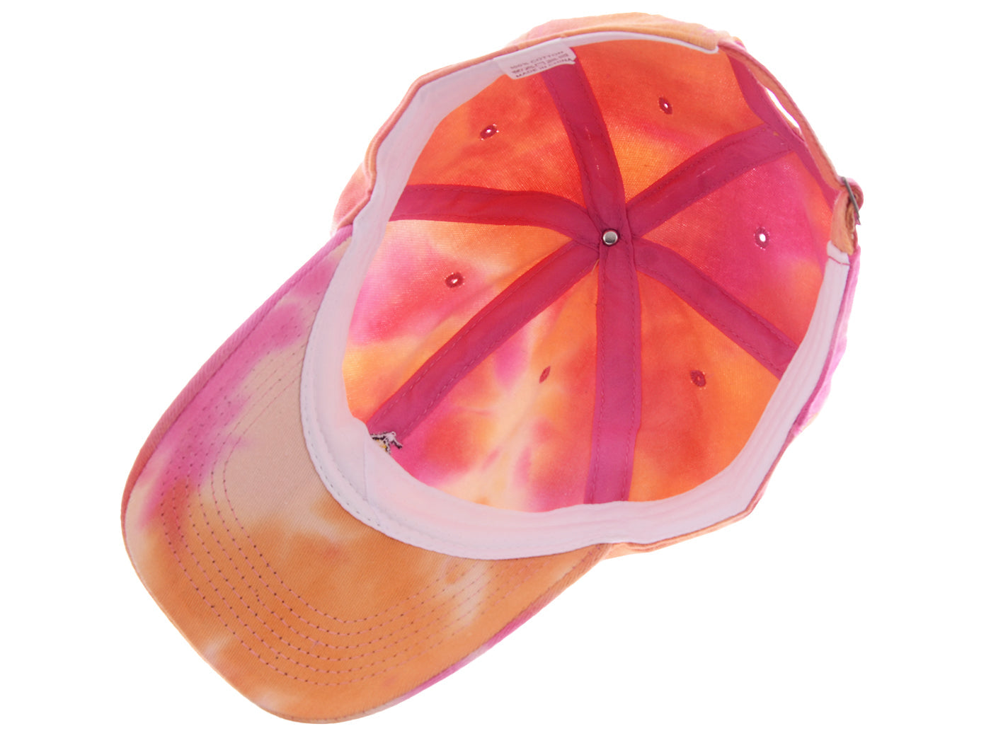 Anna-Kaci Unisex Tie Dyed Adjustable Baseball Caps Embroidery Pattern Cotton Washed Dad Hat