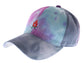 Anna-Kaci Unisex Tie Dyed Adjustable Baseball Caps Embroidery Pattern Cotton Washed Dad Hat