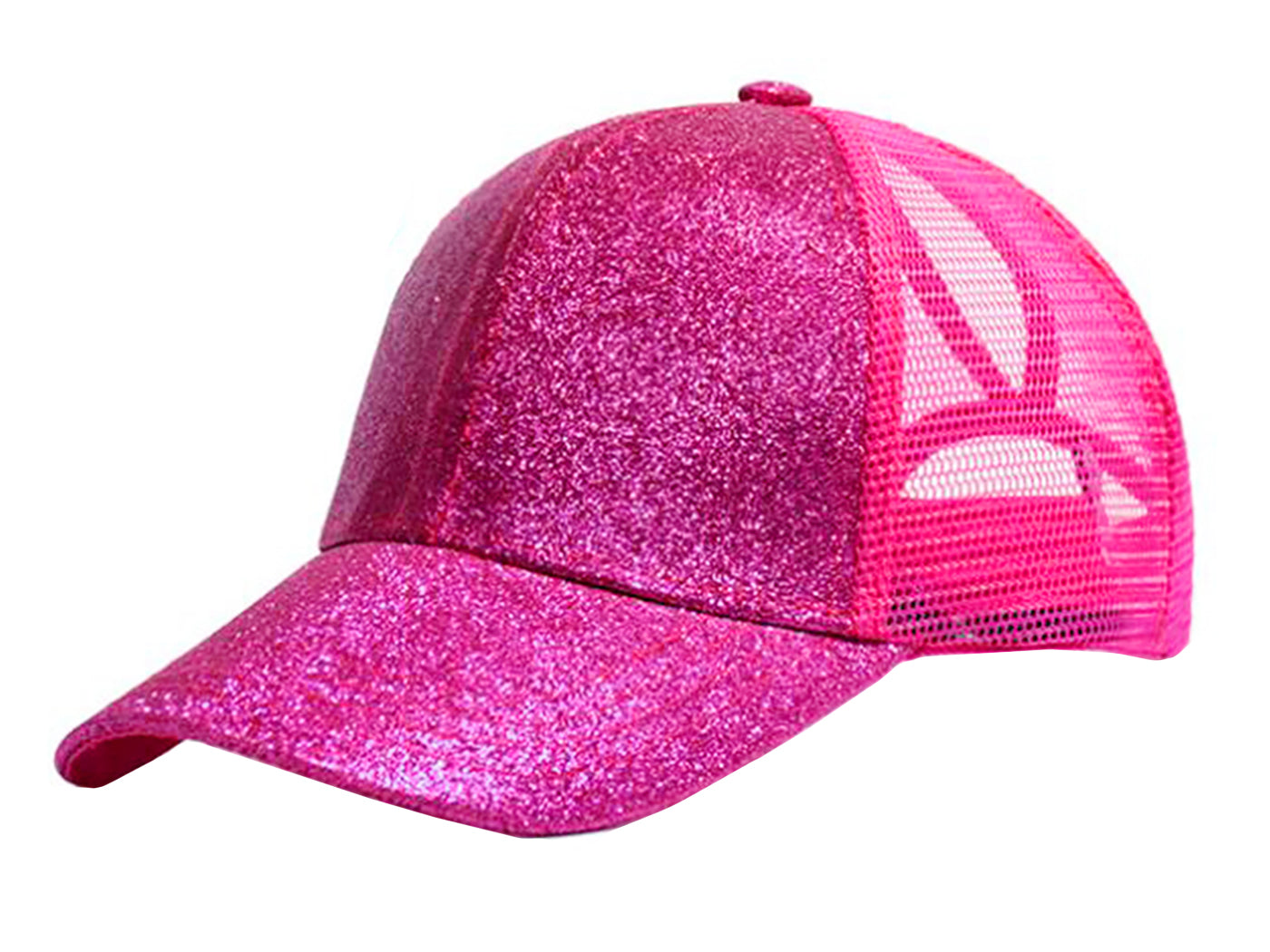 Anna-Kaci Womens Baseball Cap Glitter Ponytail Hat High Messy Bun Ponycap Trucker Dad Hat