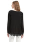 Tunic Tops Long Sleeve Lace Trim U-Neck Blouse Solid Color Shirts