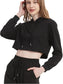 Crop Top Sweatshirt Long Sleeve Hoodie Pullover