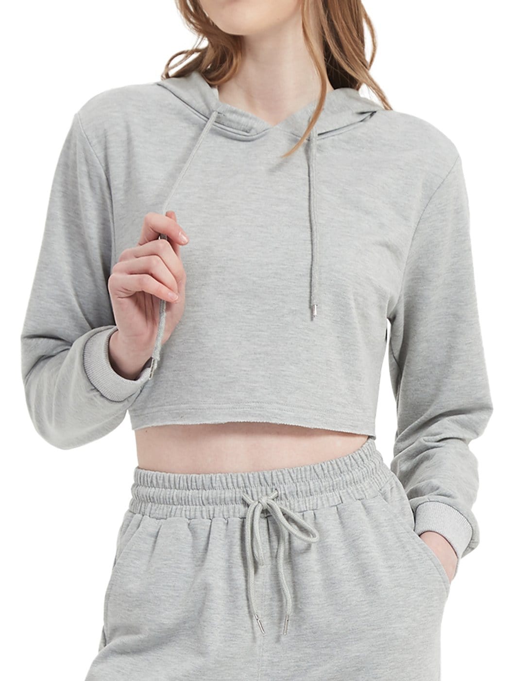 Crop Top Sweatshirt Long Sleeve Hoodie Pullover