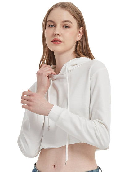 Crop Top Sweatshirt Long Sleeve Hoodie Pullover