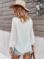 Chiffon Blouse V Neck Pom Pom Tops Long Sleeve Swiss Dot Shirts