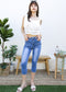 Slim Fit Capris Boyfriend Jeans