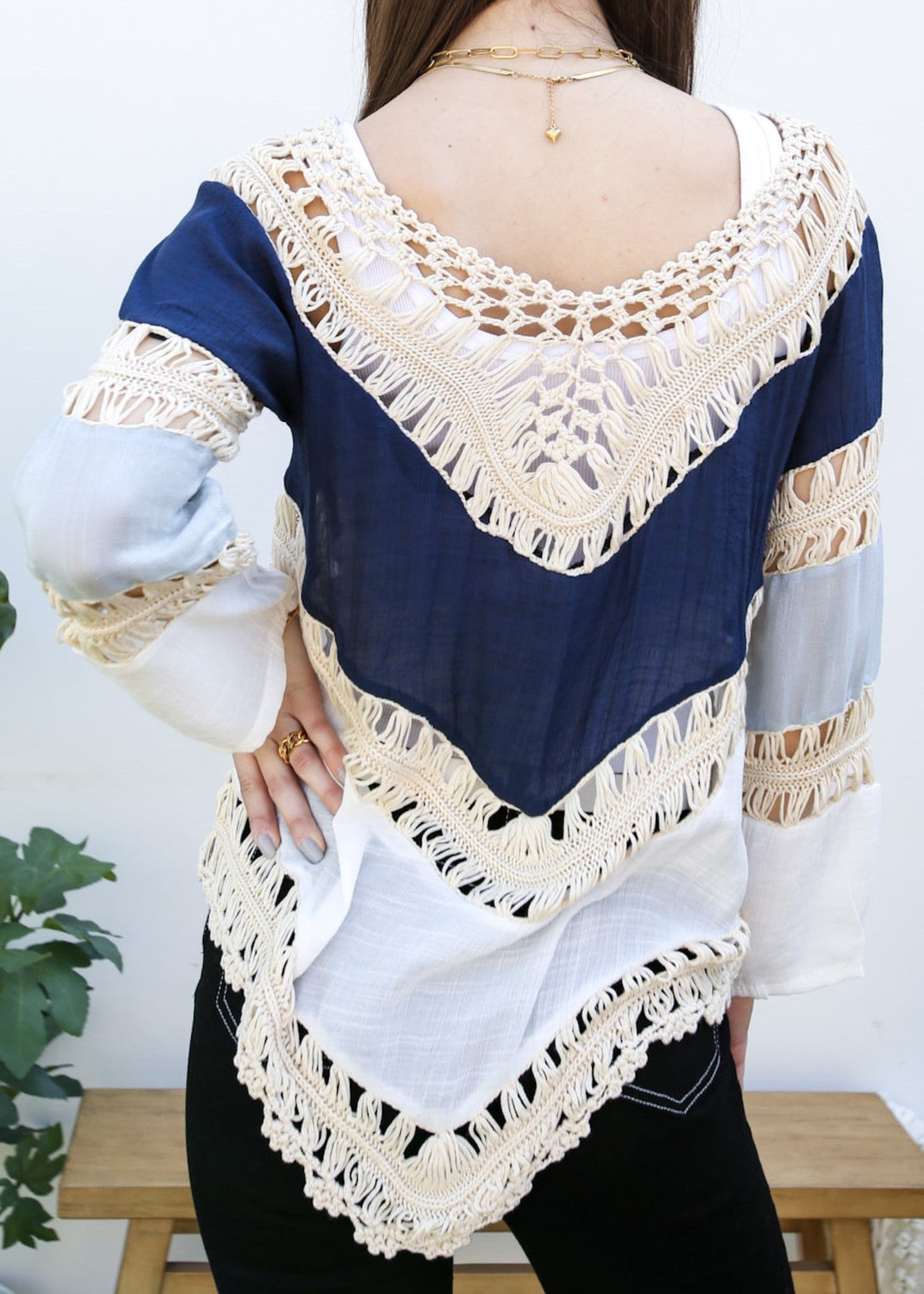 V-Neck Crochet Summer Coverups