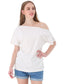 Women's Solid Cotton Stretchy Sexy Off Shoulder Casual T-Shirt Blouse