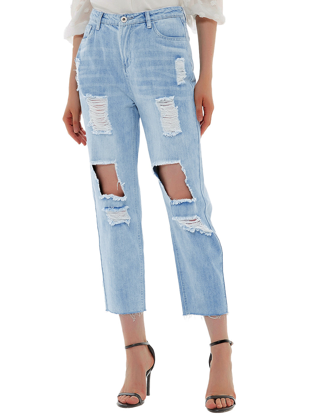 Baggy Distressed Boyfriend Denim Jeans