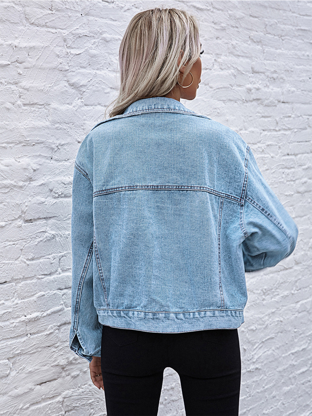 Cropped Premium Denim Jacket