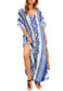 Snake Print Bikini Cover Up Beach Maxi Dress with Belt