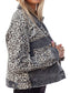 Leopard Print Crop Denim Shacket