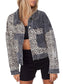 Leopard Print Crop Denim Shacket