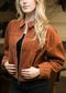 Anna-Kaci Women's Long Sleeve Corduroy Short Jacket Outerwear