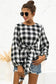 Tie Waist Plaid Blouse