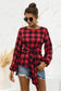 Tie Waist Plaid Blouse