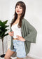 Anna-Kaci Women's Waffle Knit Kimono Cardigan Lightweight 3/4 Batwing Sleeve Sweater Beach Cover Up