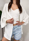 Anna-Kaci Women's Waffle Knit Kimono Cardigan Lightweight 3/4 Batwing Sleeve Sweater Beach Cover Up