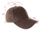 Anna-Kaci Corduroy Hat Casual Solid Classic Adjustable Strap Soft Baseball Cap Unisex