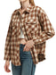 Anna-Kaci Women's Plaid Shacket Jacket Long Sleeve Button Down Fall Shirts Coat