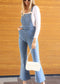 Anna-Kaci Women's Flare Overalls Jumpsuits Retro Bell Bottom Jeans Skinny Denim Overalls