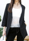 Ruched Open Front Blazer