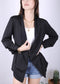 Ruched Open Front Blazer