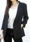 Ruched Open Front Blazer