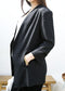 Ruched Open Front Blazer