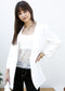 Ruched Open Front Blazer