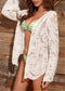 Long Sleeve Cover Up Crochet Lace Cardigan