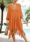 V Neck Swimsuit Cover Ups Loose Beach Bathing Suit Dress - Blue