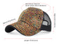 Anna-Kaci Women's Studded Rhinestone Baseball Cap Bun Ponytail Adjustable Sparkle Mesh Sun Hat