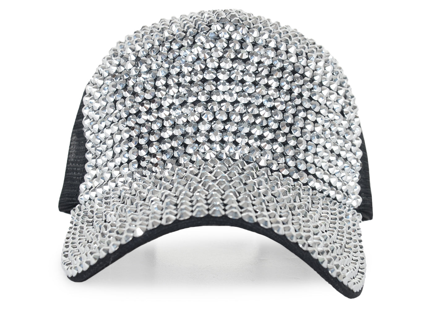 Anna-Kaci Women's Studded Rhinestone Baseball Cap Bun Ponytail Adjustable Sparkle Mesh Sun Hat