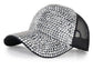 Anna-Kaci Women's Studded Rhinestone Baseball Cap Bun Ponytail Adjustable Sparkle Mesh Sun Hat